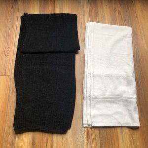 BLACK & WHITE | SCARVES X2 | VINTAGE